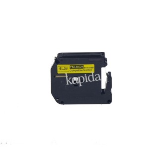 PRINTPEN BROTHER P-Touch M09-K621 M-TAPE SARI KAGIT ETIKETE SIYAH (9mm x 8m) PT-100 PT-110