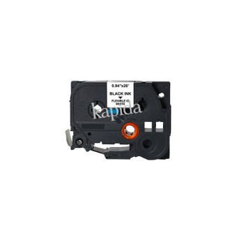 PRINTPEN BROTHER P-Touch TZE-FX251 BEYAZ ESNEK ETIKETE SIYAH (24mm x 8m) PT-1400 PT-1500
