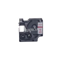 PRINTPEN DYMO D1 45805 BEYAZ ETIKETE KIRMIZI (19mm x 7m) LabelPOINT 300 350 - LabelMANAGER 200