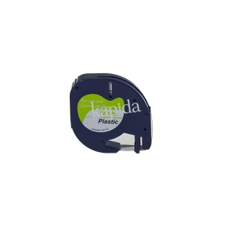 PRINTPEN DYMO LetraTag 59422 PLASTÝK BEYAZ ETÝKETE SÝYAH (S0721660) (12mm x 4M) Letratag Series Etiket