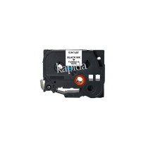PRINTPEN BROTHER P-Touch TZE-FX251 BEYAZ ESNEK ETIKETE SIYAH (24mm x 8m) PT-1400 PT-1500