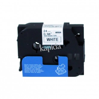 BROTHER P Touch TZ tape HGE251 Beyaz Etikete Siyah 24mmx8M BROTHER P Touch TZ tape HGE251 Beyaz Etikete Siyah 24mmx8M