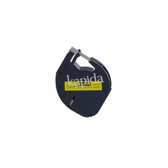 PRINTPEN DYMO LetraTag 59423 PLASTÝK SARI ETÝKETE SÝYAH (S0721620) (12mm x 4M) Letratag Series