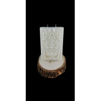 Anti̇k Desenli̇ Mum 8 Cm X 14 Cm X 22 Cm