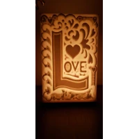Aşk (Love) Desenli̇  İçi̇ Boş Mum 13 Cm X 14 Cm X 22 Cm