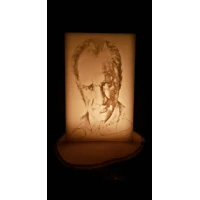 Atatürk İmzali İçi̇ Boş Mum 13 Cm X 14 Cm X 22 Cm