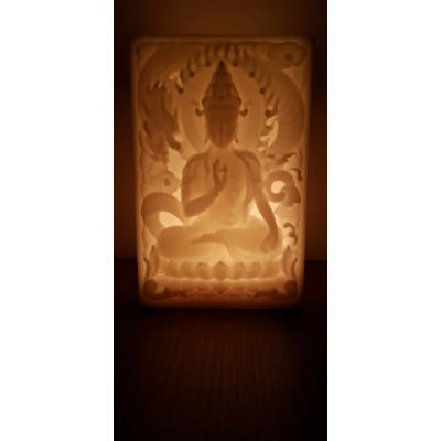 BUDDHA VİTARKA  İÇİ BOŞ MUM 13 cm x 14 cm x 22 cm