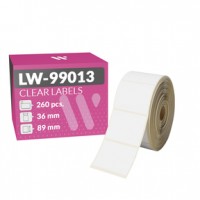 PRINTPEN DYMO LW 99013 SEFFAF GENIS ADRES ETIKETI (260 Etiket/Rulo) (36mm x 89mm) LabelWriter LW450 LW550