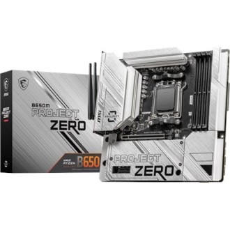 MSI B650M PROJECT ZERO 7600mhz(OC) RGB M.2 WiFi AM5 DDR5 mATX Anakart