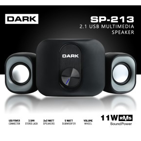 Dark SP-213 11W RMS 2+1 Multimedia Speaker Hoparlör Dark SP-213 11W RMS 2+1 Multimedia Speaker Hoparlör