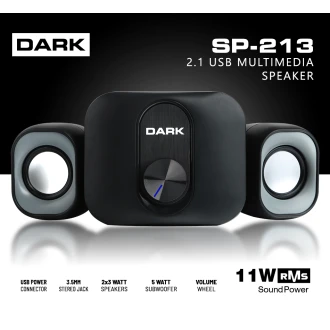 Dark SP-213 11W RMS 2+1 Multimedia Speaker Hoparlör