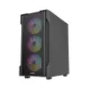 FAZEON F1 650W 80+ Bronze Mesh 4x120mm Rainbow Fanlı mATX Bilgisayar Kasası