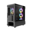 FAZEON F1 650W 80+ Bronze Mesh 4x120mm Rainbow Fanlı mATX Bilgisayar Kasası