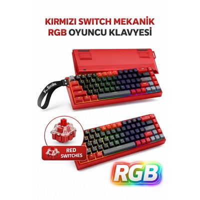 MAMBASNAKE 68 Tuş Red Switch RGB Mekanik Oyuncu Klavyesi