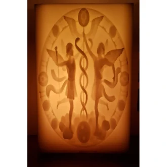 İki̇zler Burcu  İçi̇ Boş Mum 17.5 Cm X 19 Cm X 30 Cm