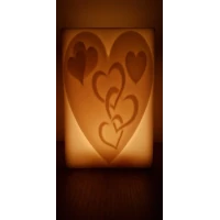 Kalp Fi̇gürlü  İçi̇ Boş Mum 13 Cm X 14 Cm X 22 Cm