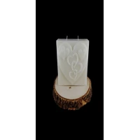 Kalp Fi̇gürlü  Mum  8 Cm X 14 Cm X 22 Cm