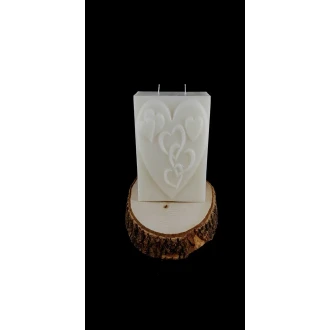Kalp Fi̇gürlü  Mum  8 Cm X 14 Cm X 22 Cm