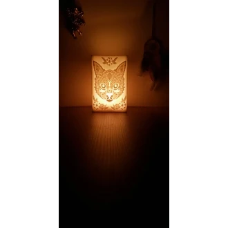 Kedi̇ Fi̇gürlü  İçi̇ Boş Mum 13 Cm X 14 Cm X 22 Cm