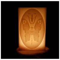 Kelebek Desenli̇  İçi̇ Boş Mum 13 Cm X 14 Cm X 22 Cm