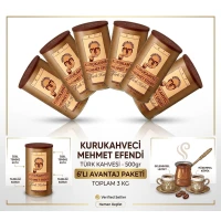 Mehmet Efendi Türk Kahvesi 500gr - Teneke - 6 Adet