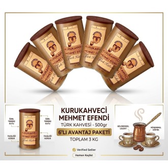 Mehmet Efendi Türk Kahvesi 500gr - Teneke - 6 Adet
