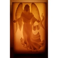 Melek Fi̇gürlü  İçi̇ Boş Mum 13 Cm X 14 Cm X 22 Cm