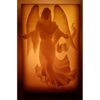 Melek Fi̇gürlü İçi̇ Boş Mum 17.5 Cm X 19 Cm X 30 Cm