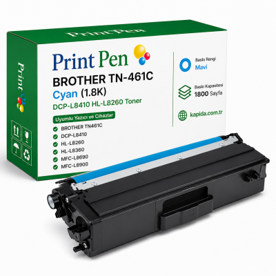Printpen Box BROTHER TN-461C Cyan (1.8K) DCP-L8410 HL-L8260 Toner