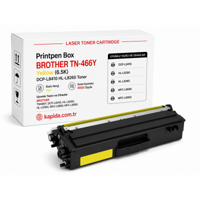 Printpen Box BROTHER TN-466Y Yellow (6.5K) DCP-L8410 HL-L8260 Toner