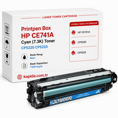 Printpen Box HP CE741A Cyan (7.3K) CP5220 CP5225 Toner