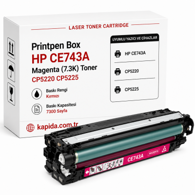 Printpen Box HP CE743A Magenta (7.3K) CP5220 CP5225 Toner