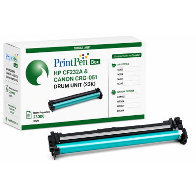 Printpen Box HP CF232A & CANON CRG-051 Drum Unit (23K) M203 M206