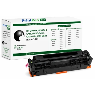 Printpen Box Hp Cf400X,Cf540X & Canon Crg-045H,Crg-054H,Crg-067H Black (3.2K) M252 M274 Toner