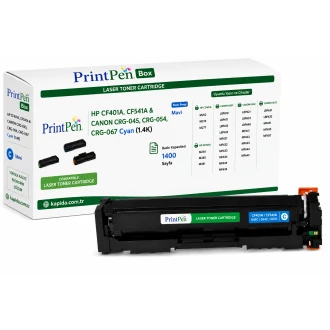 Printpen Box Hp Cf401A,Cf541A & Canon Crg-045,Crg-054,Crg-067 Mavi (1.4K) M252 M274 Toner