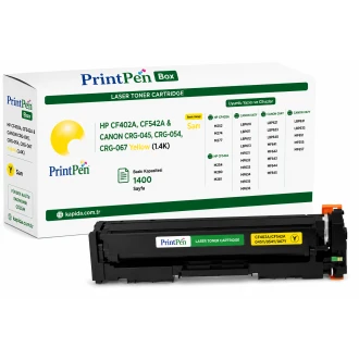 Printpen Box Hp Cf402A,Cf542A & Canon Crg-045,Crg-054,Crg-067 Sarı (1.4K) M252 M274 Toner