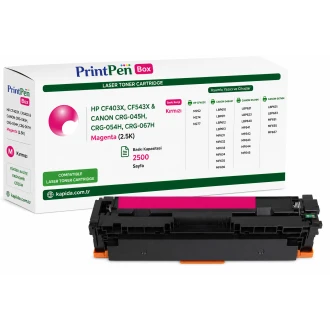 Printpen Box Hp Cf403X,Cf543X & Canon Crg-045H,Crg-054H,Crg-067H Kırmızı (2.5K) M252 M274 Toner