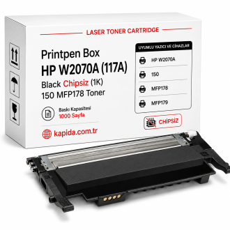 Printpen Box HP W2070A (117A) Black Chipsiz (1K) 150 MFP178 Toner