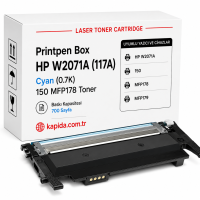 Printpen Box Hp W2071A (117A) Mavi (0.7K) 150 Mfp178 Toner