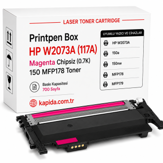 Printpen Box HP W2073A (117A) Magenta Chipsiz (0.7K) 150 MFP178 Toner Printpen Box HP W2073A (117A) Magenta Chipsiz (0.7K) 150 MFP178 Toner