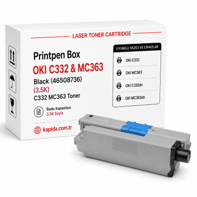 Printpen Box OKI C332 & MC363 Black (46508736) (3.5K) C332 MC363 Toner