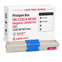 Printpen Box Oki C332 & Mc363 Kırmızı (46508734) (3K) C332 Mc363 Toner