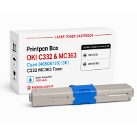 Printpen Box Oki C332 & Mc363 Mavi (46508735) (3K) C332 Mc363 Toner