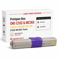 Printpen Box Oki C332 & Mc363 Sarı (46508733) (3K) C332 Mc363 Toner