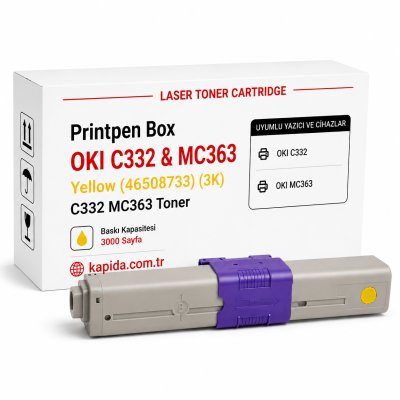Printpen Box OKI C332 & MC363 Yellow (46508733) (3K) C332 MC363 Toner