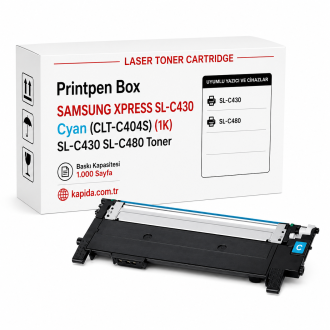 Printpen Box Samsung Xpress SL-C430 Mavi (CLT-C404S) (1K) SL-C430 SL-C480 Toner