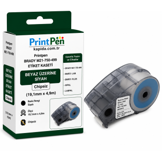 Printpen Brady M21-750-499 Etiket Kaseti Beyaz Üzeri Siyah Chipsiz (19,1Mm X 4,9M) Bmp21 Lab Bmp21 Plus Printpen Brady M21-750-499 Etiket Kaseti Beyaz Üzeri Siyah Chipsiz (19,1Mm X 4,9M) Bmp21 Lab Bmp21 Plus