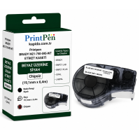 Printpen Brady M21-750-595-Wt Etiket Kaseti Beyaz Üzeri Siyah Chipsiz (19,1Mm X 6,4M) Bmp21 Lab Bmp21 Plus