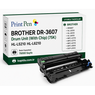 Printpen BROTHER DR-3607 Drum Unit (With Chip) (75K) HL-L5210 HL-L6210