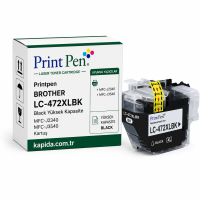 Printpen Brother Lc-472Xlbk Black Yüksek Kapasite Mfc-J2340 Mfc-J3540 Kartuş